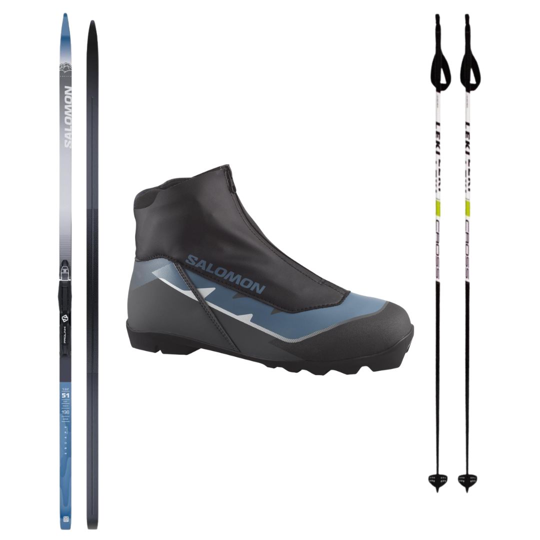 Bežky Salomon Escape s viazaním Salomon NNN + topánky Salomon + palice LEKI